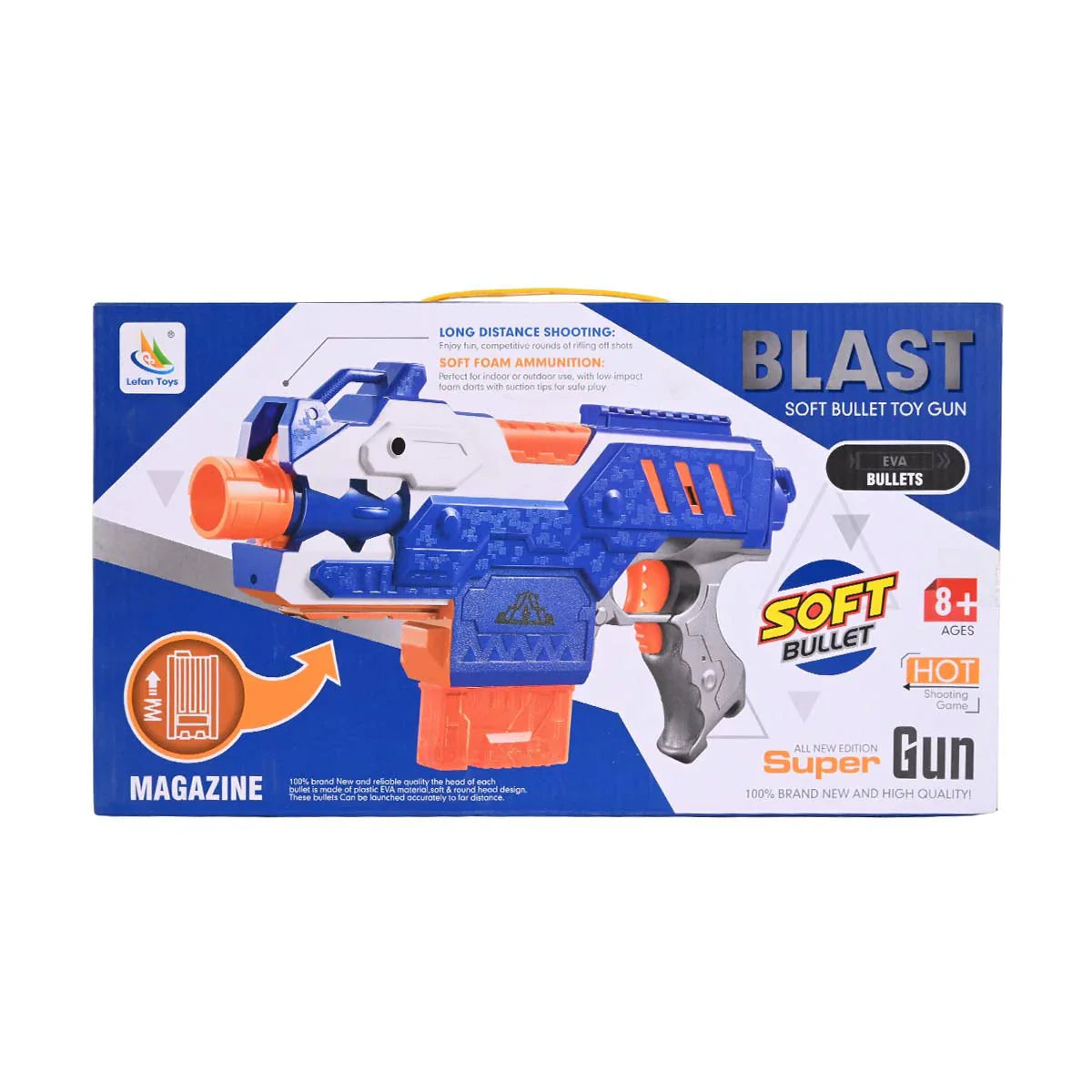 Blast Super Gun Soft Bullet Toy Gun: Eva Darts, Long Distance Shooting ...