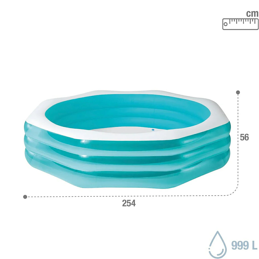 Picture of Intex Swim Center Octagonal Family Inflatable Pool 2.54m x 2.54m x 56cm - by Raja Sahib Kids