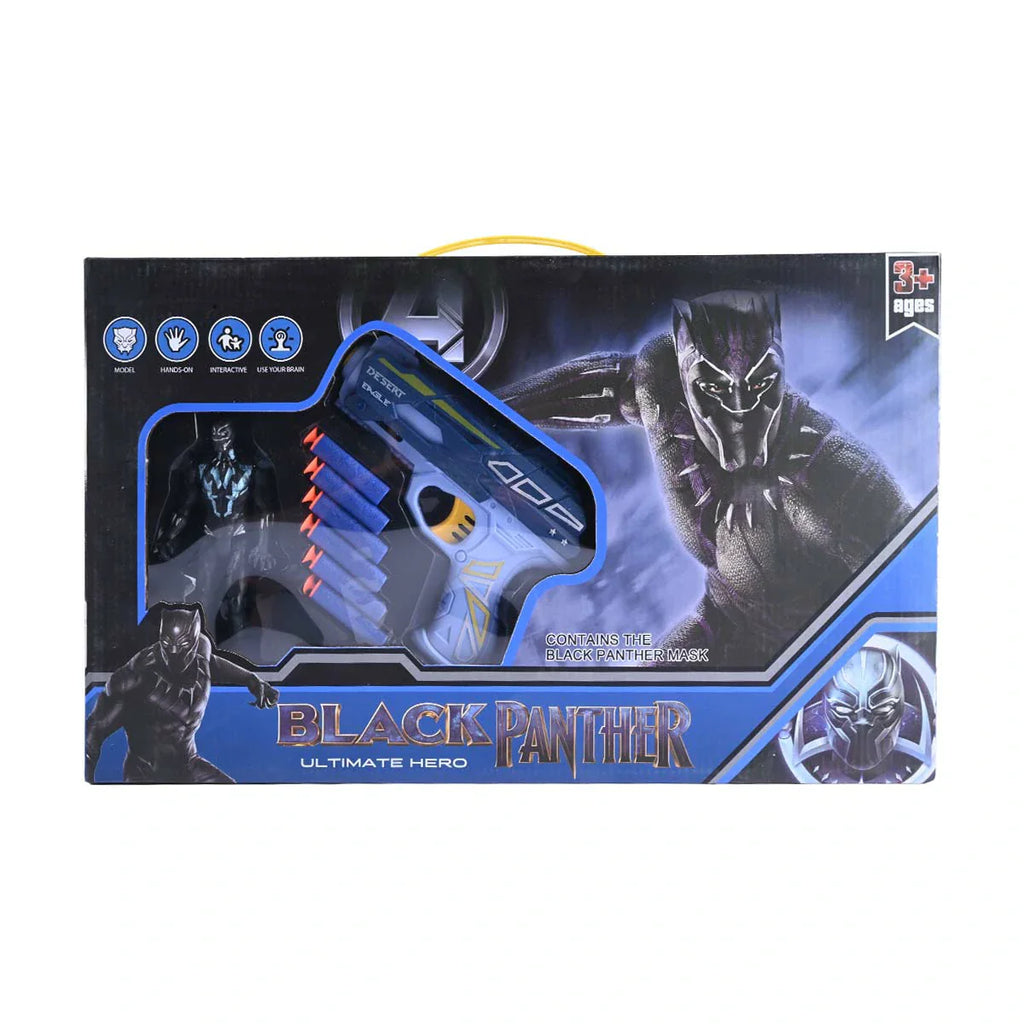 Picture of Black Panther Ultimate Hero Roleplay & Foam Blaster Set (Mask Included) - by Raja Sahib Kids