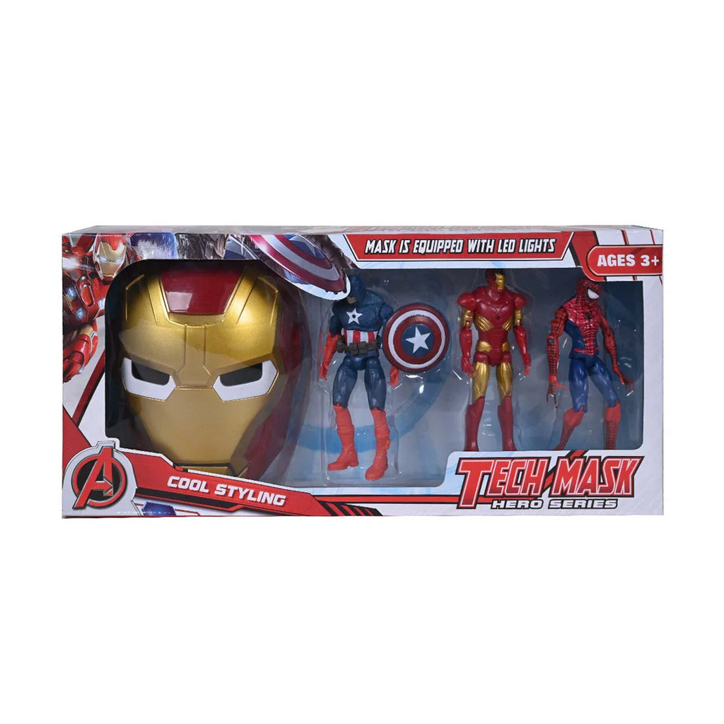 Picture of Tech Mask Hero Series Action Figure Set With Led Mask - by Raja Sahib Kids