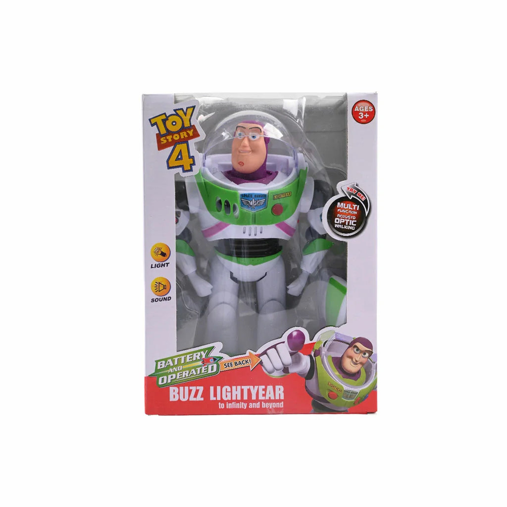 Picture of Toy Story 4 Walking Buzz Lightyear Electronic Action Figure | Sound & Light Battery Operated Toy with Retractable Helmet - by Raja Sahib Kids