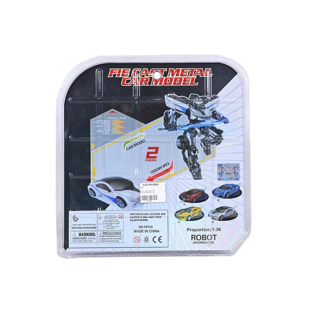 Picture of Die Cast Metal Action Figure Robot Deformation 1:36 Scale Blue - by Raja Sahib Kids