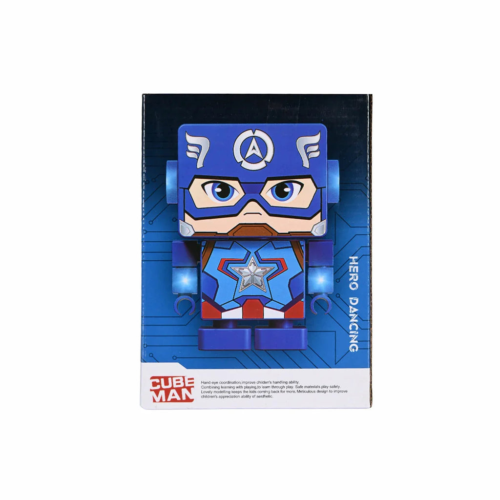 Captain America Cube Man Hero Dancing Toy – Raja Sahib Kids