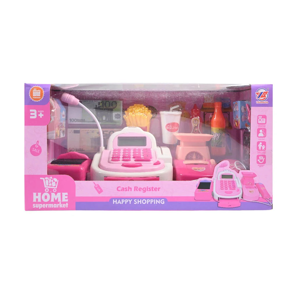 Picture of Home Supermarket Electronic Cash Register Play Set with Scanner & Microphone - by Raja Sahib Kids