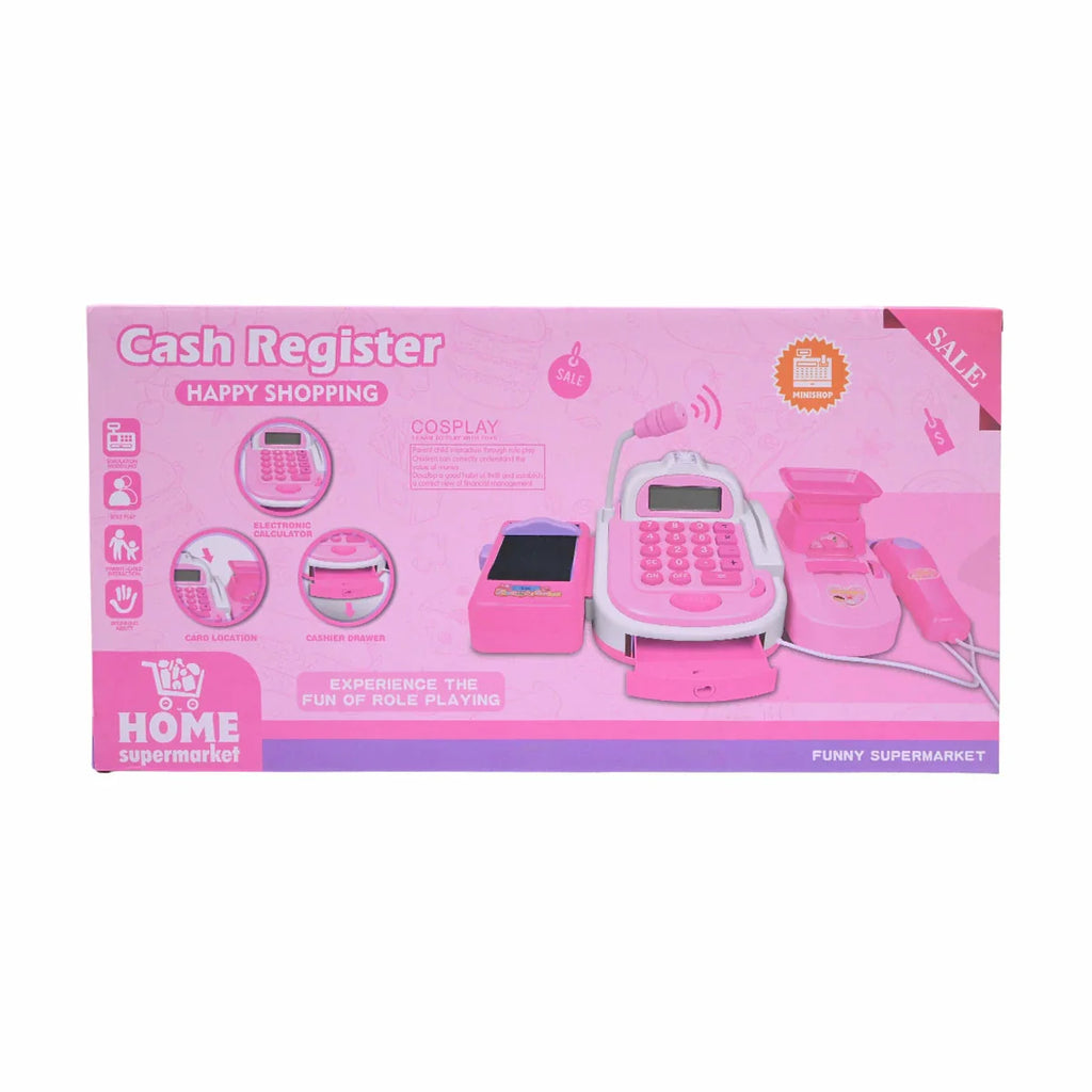 Picture of Home Supermarket Electronic Cash Register Play Set with Scanner & Microphone - by Raja Sahib Kids