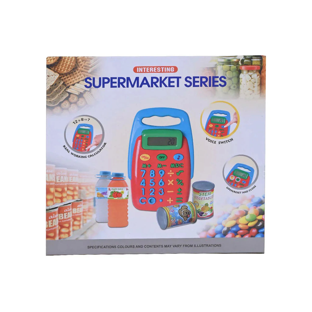 Picture of Supermarket Learning Calculator Toy Set - Interactive Grocery Play With Real Calculator - by Raja Sahib Kids