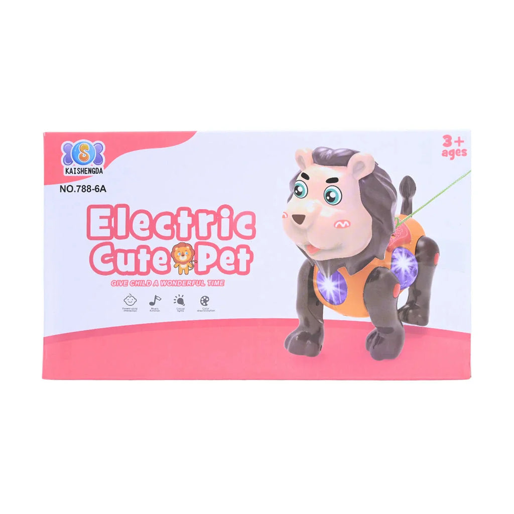 Picture of Electric Cute Pet Lion Toy - Interactive Walking, Music, and Lights - by Raja Sahib Kids