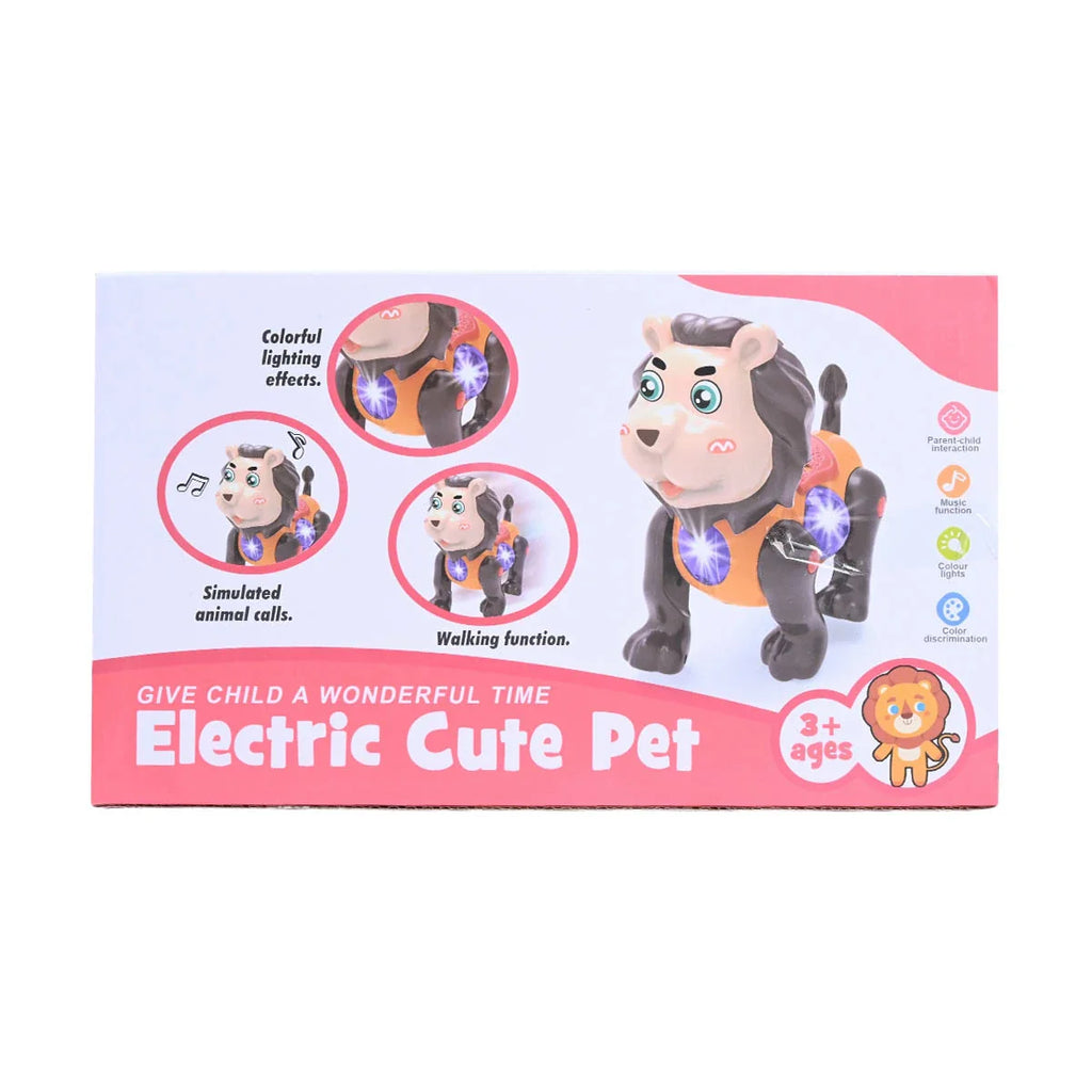 Picture of Electric Cute Pet Lion Toy - Interactive Walking, Music, and Lights - by Raja Sahib Kids