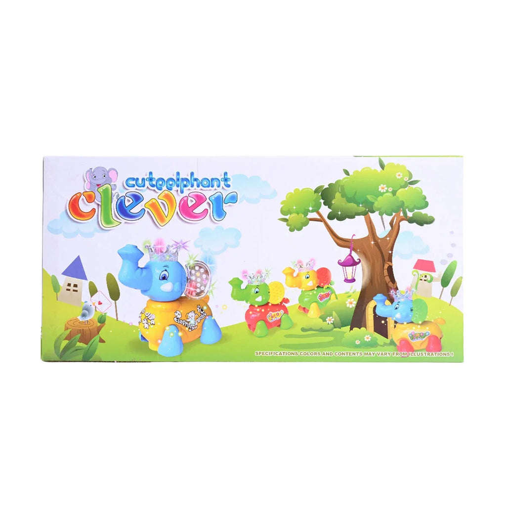 Picture of Clever Cutelephant IQ Development Toy Set | Musical Walking Parent-Child Elephant - by Raja Sahib Kids