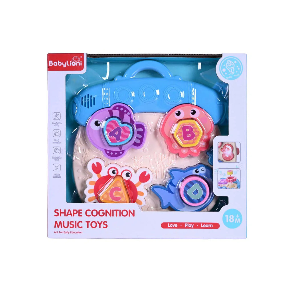 Picture of BabyLiioni Shape Cognition Music Toy | Interactive Learning Submarine Puzzle with Light & Sound (18M+) - by Raja Sahib Kids