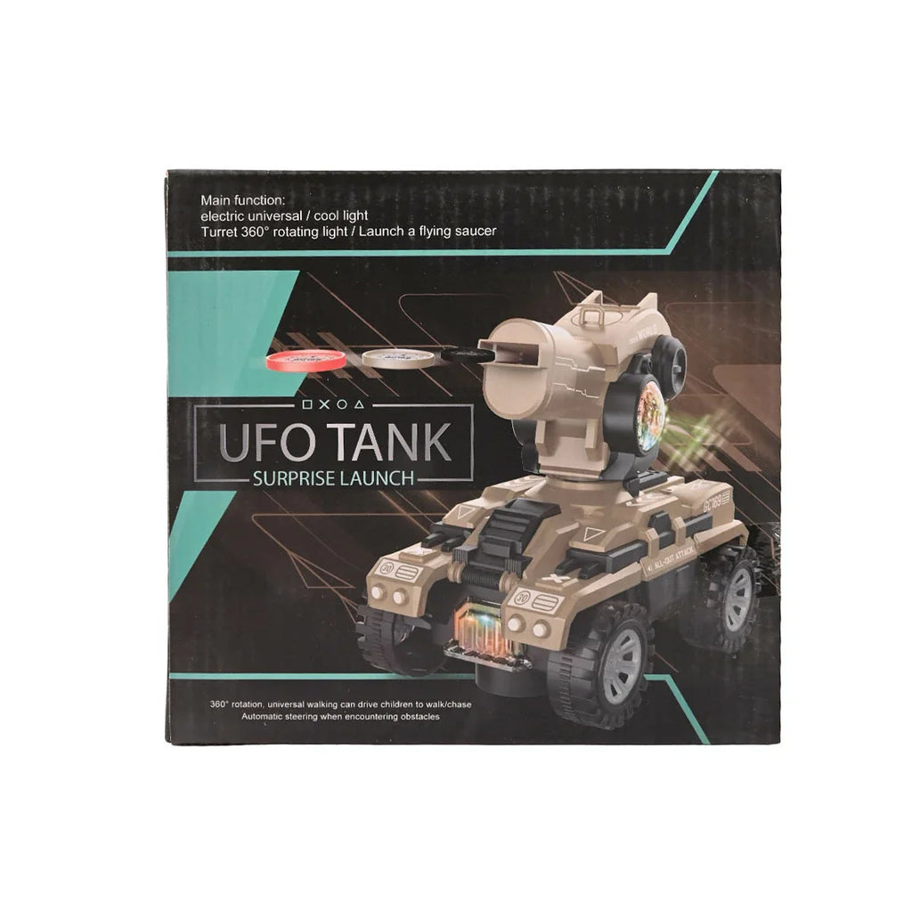 Picture of UFO Tank Electric Military Vehicle with 360° Rotation and Surprise Disc Launch - by Raja Sahib Kids