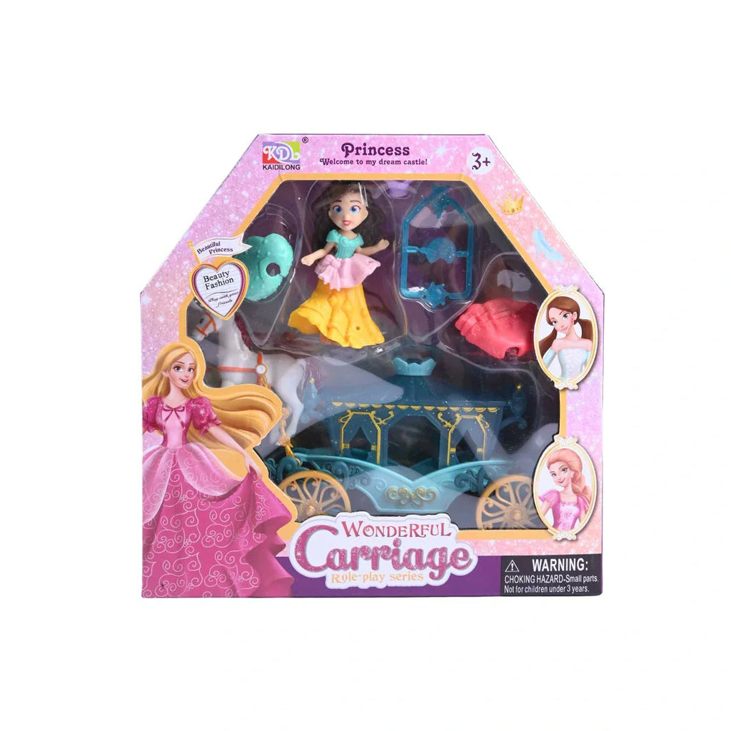 Picture of Princess Wonderful Carriage Role-play Set - Doll, Horse, and Fantasy Vehicle - by Raja Sahib Kids