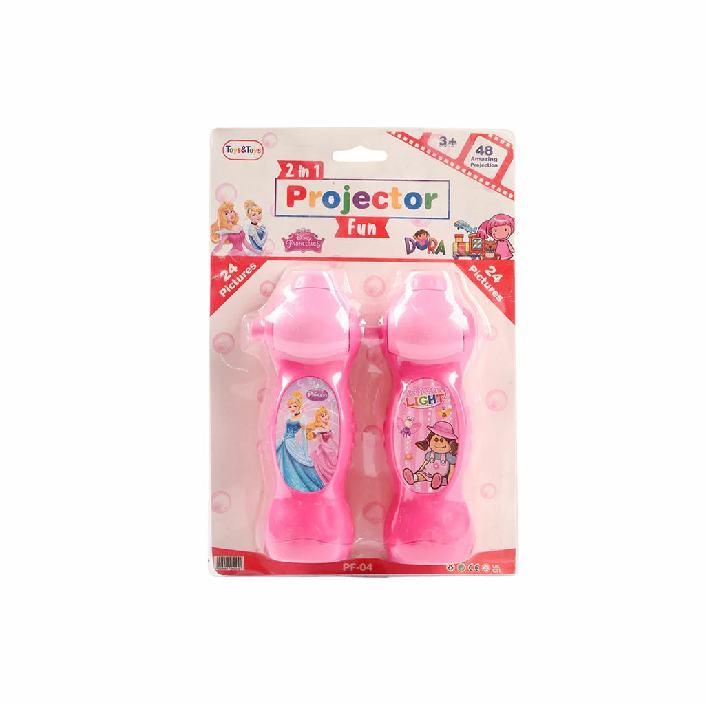 Picture of 2-in-1 Princess & Dora Projector Fun Toy with 48 Pictures - by Raja Sahib Kids