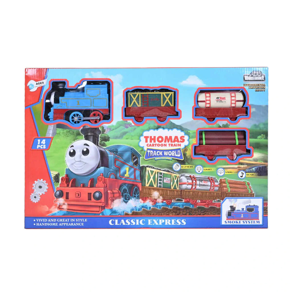 Picture of Thomas & Friends Cartoon Train Track World Classic Express Set 14 Pcs - by Raja Sahib Kids