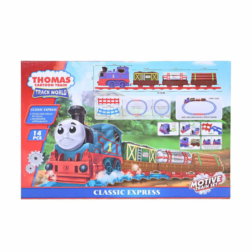 Picture of Thomas & Friends Cartoon Train Track World Classic Express Set 14 Pcs - by Raja Sahib Kids