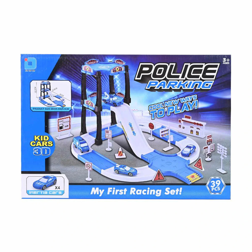 Picture of Parking Play Set Police Station 39 Pcs - by Raja Sahib Kids