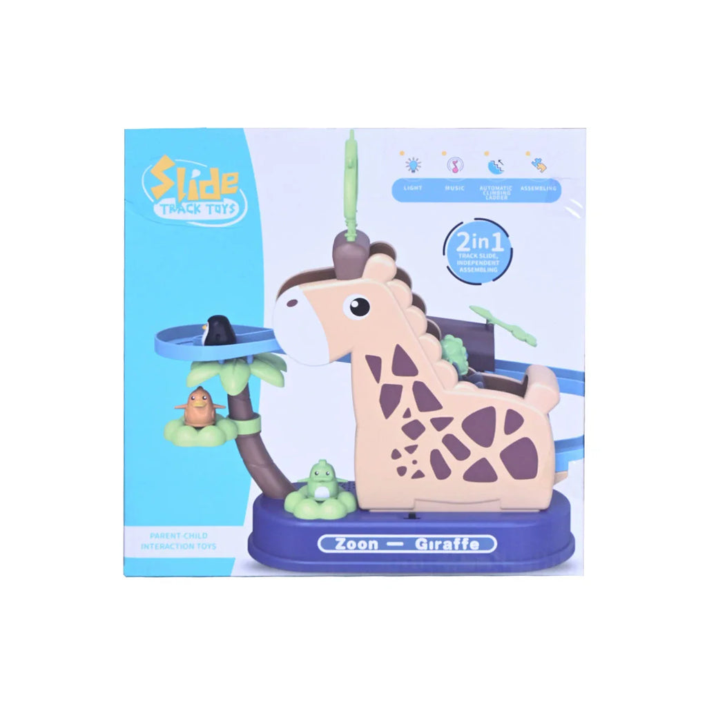 Picture of Giraffe Electric Climbing Slide Track Toy Set - by Raja Sahib Kids