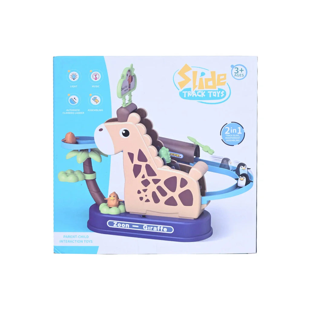 Picture of Giraffe Electric Climbing Slide Track Toy Set - by Raja Sahib Kids