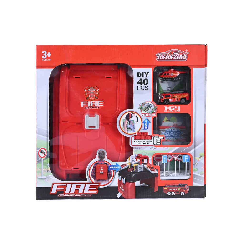 Picture of Six-Six-Zero Fire Garage Backpack Set 40 Pcs - by Raja Sahib Kids