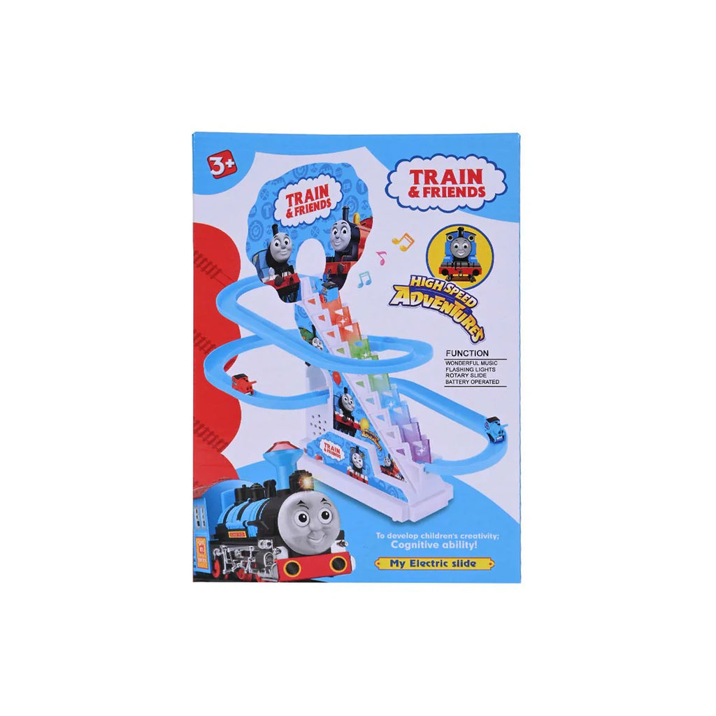 Picture of Thomas And Friends Track Train Climbing Stairs Set Thomas Train Led Light Music - by Raja Sahib Kids