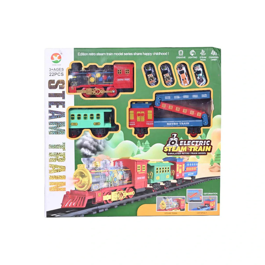 Picture of Electric Steam Train Playset 22 Pcs - by Raja Sahib Kids