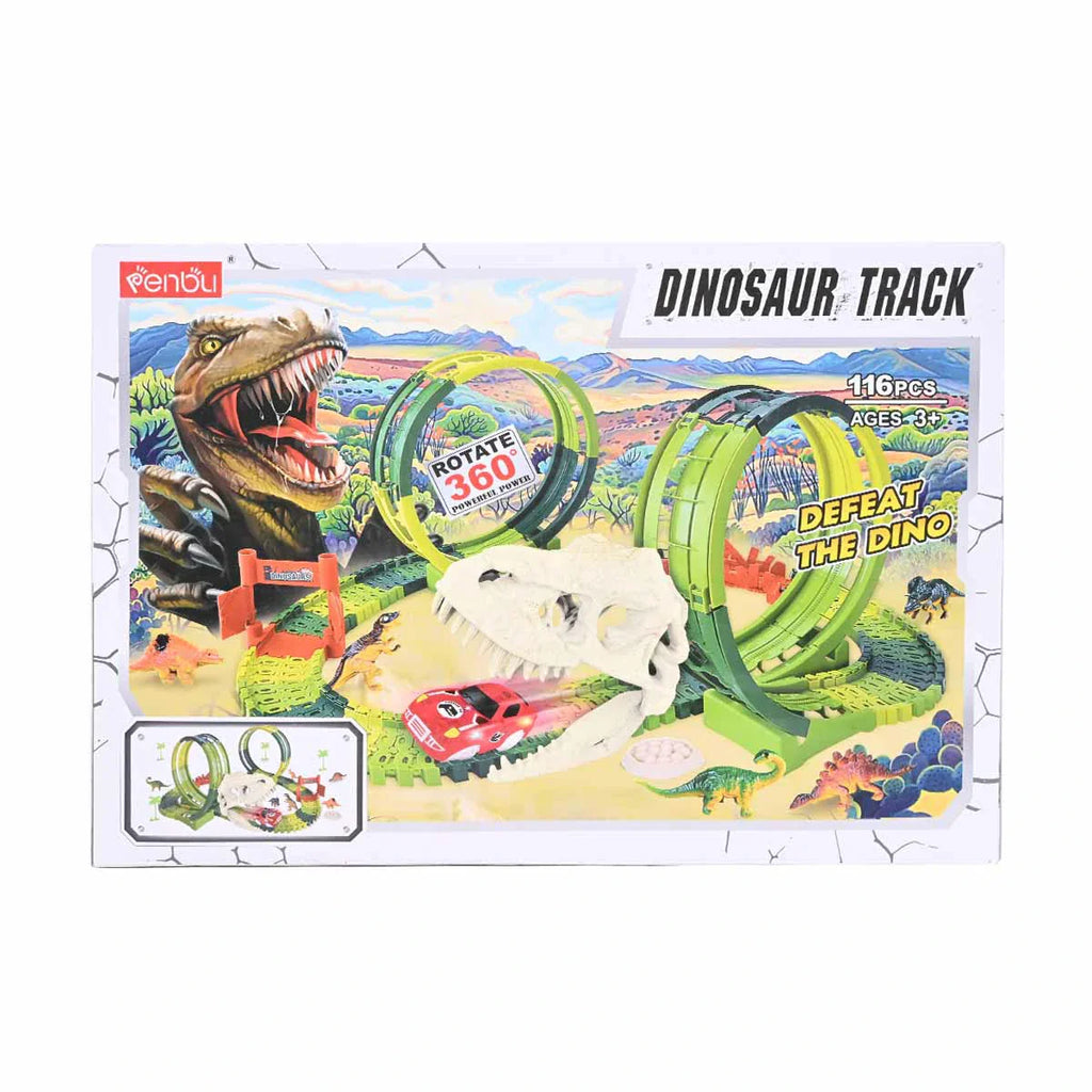 Picture of Dinosaur Race Track Set Toy For Kids 116 Pcs - by Raja Sahib Kids