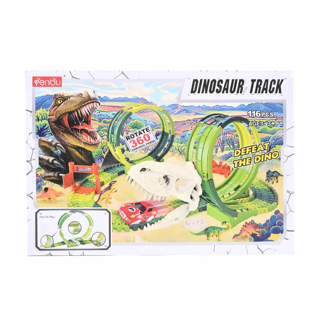 Picture of Dinosaur Race Track Set Toy For Kids 116 Pcs - by Raja Sahib Kids