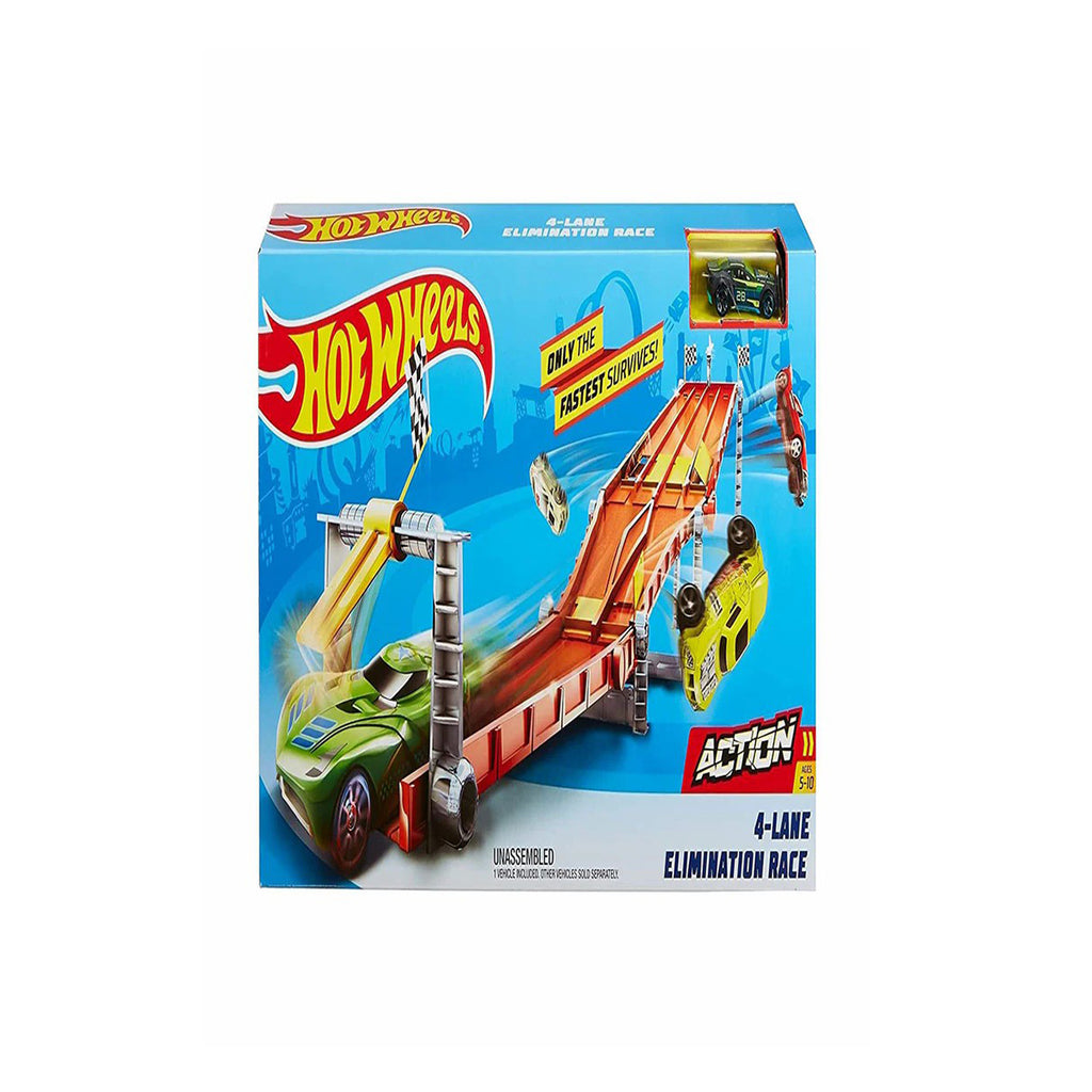 Picture of Hot Wheels 4 Lane Elimination Race Track Set - by Raja Sahib Kids