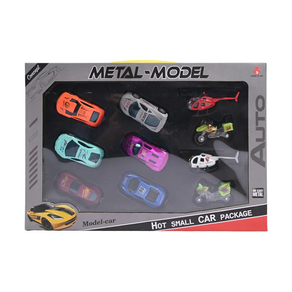Picture of Hot Small Car Package - 8-Piece Die-Cast Metal Model Vehicle Set - by Raja Sahib Kids