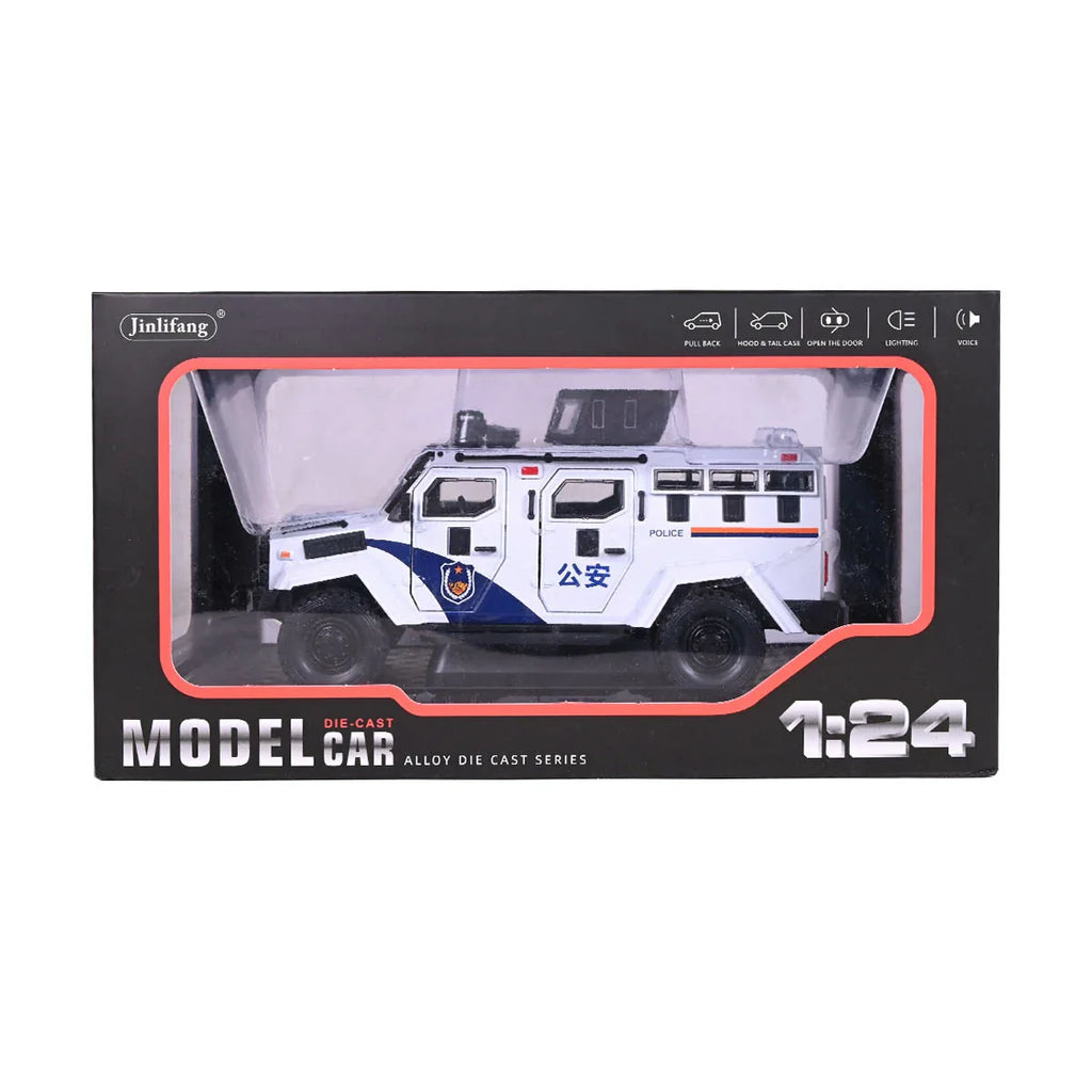 Picture of Die Cast Alloy Model Police Van - White - by Raja Sahib Kids