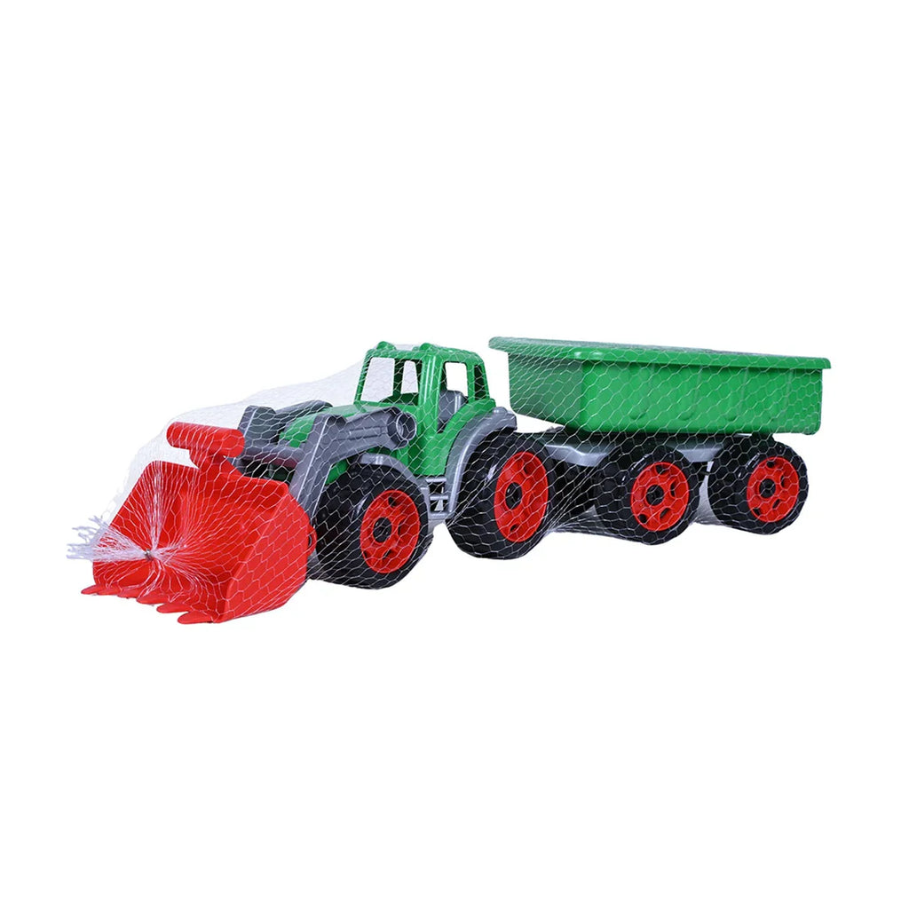 Picture of Technok Tractor With A Shovel & Trailer - Green - by Raja Sahib Kids