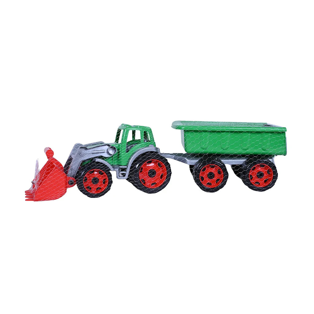 Picture of Technok Tractor With A Shovel & Trailer - Green - by Raja Sahib Kids