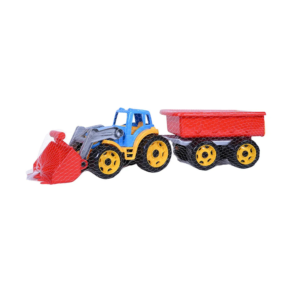 Picture of Technok Tractor With A Shovel & Trailer - Red - by Raja Sahib Kids