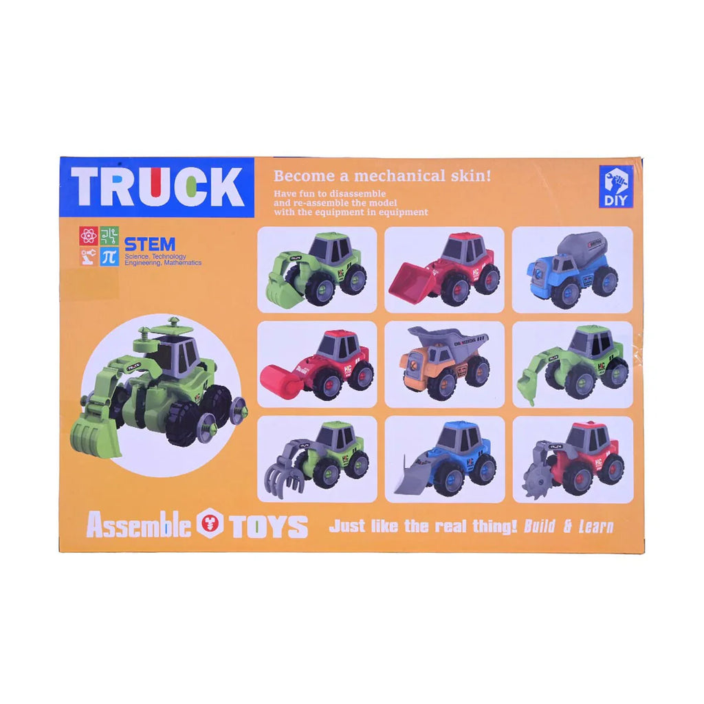 Picture of S.T.E.M. Assemble Toys Take-Apart Construction Truck Set | DIY Building Vehicles (4-Pack) - by Raja Sahib Kids