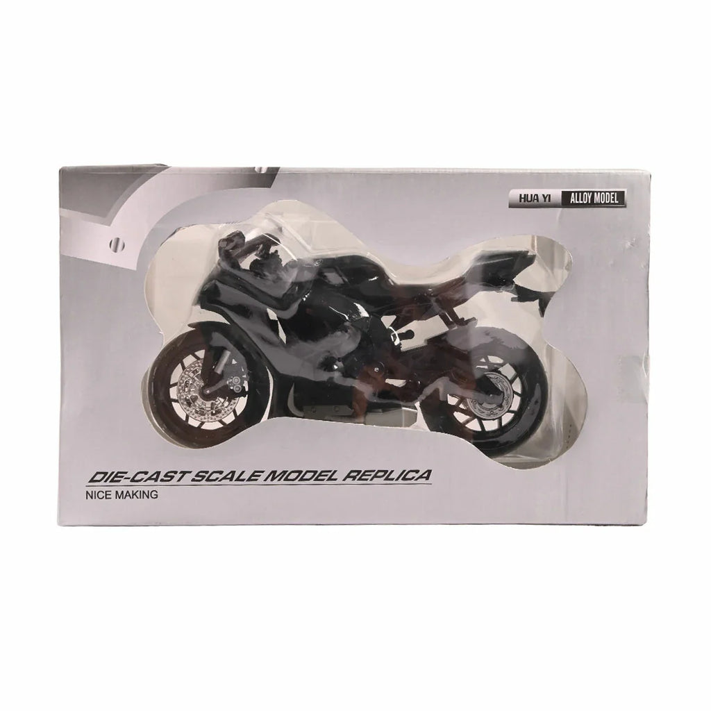 Picture of Die-Cast Scale Motorcycle Model Replica with Light & Sound Alloy Model Black - by Raja Sahib Kids