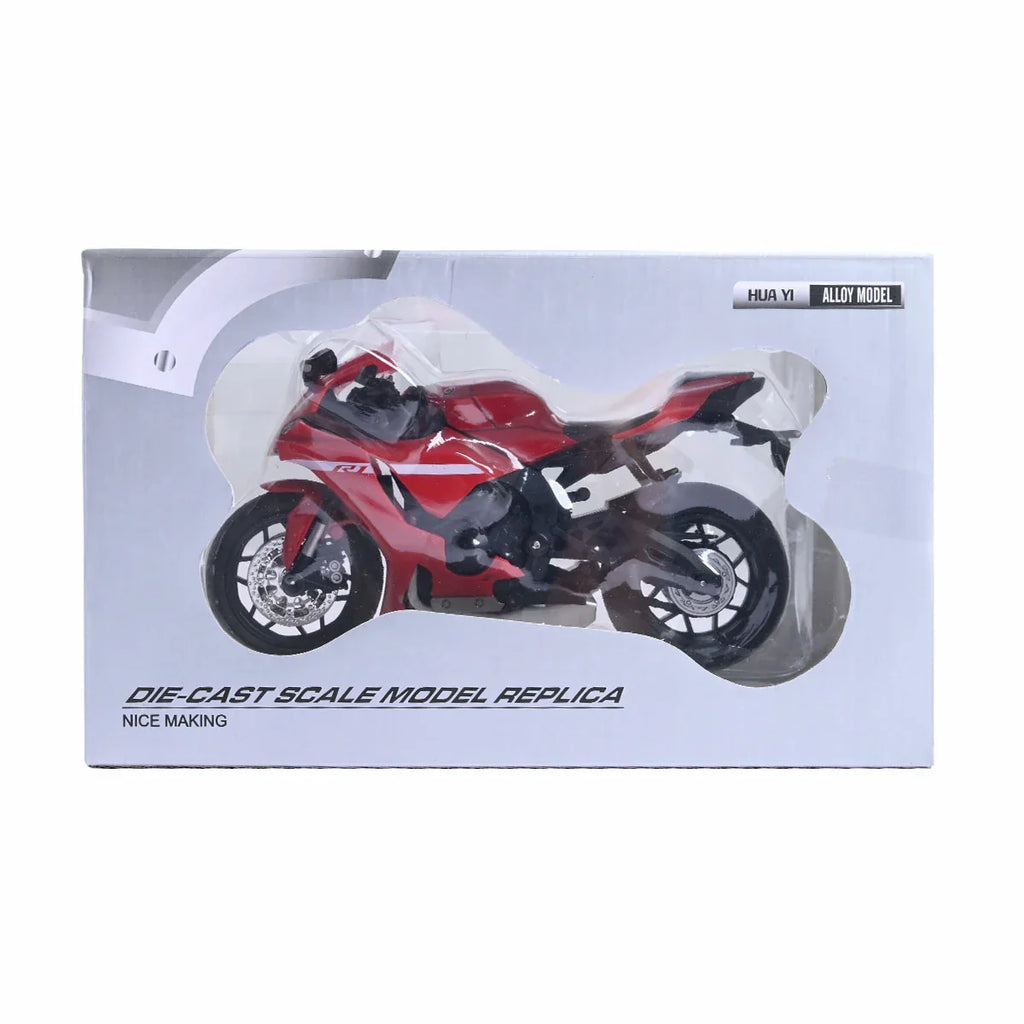 Picture of Premium Die-Cast Scale Model Replica Motorcycle - Red Sports Bike with Light & Sound - by Raja Sahib Kids