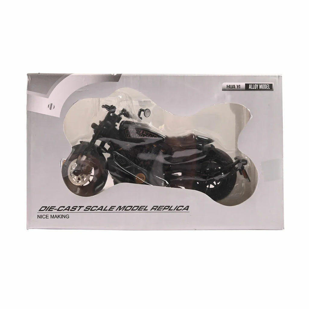 Picture of Die-Cast Scale Motorcycle Model Replica with Light & Sound Alloy Model Black - by Raja Sahib Kids