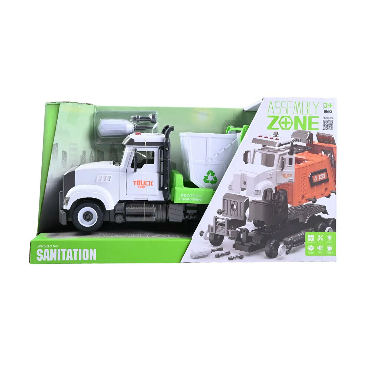 Assembly Zone Sanitation Truck: DIY Build & Play Environmental Vehicle ...
