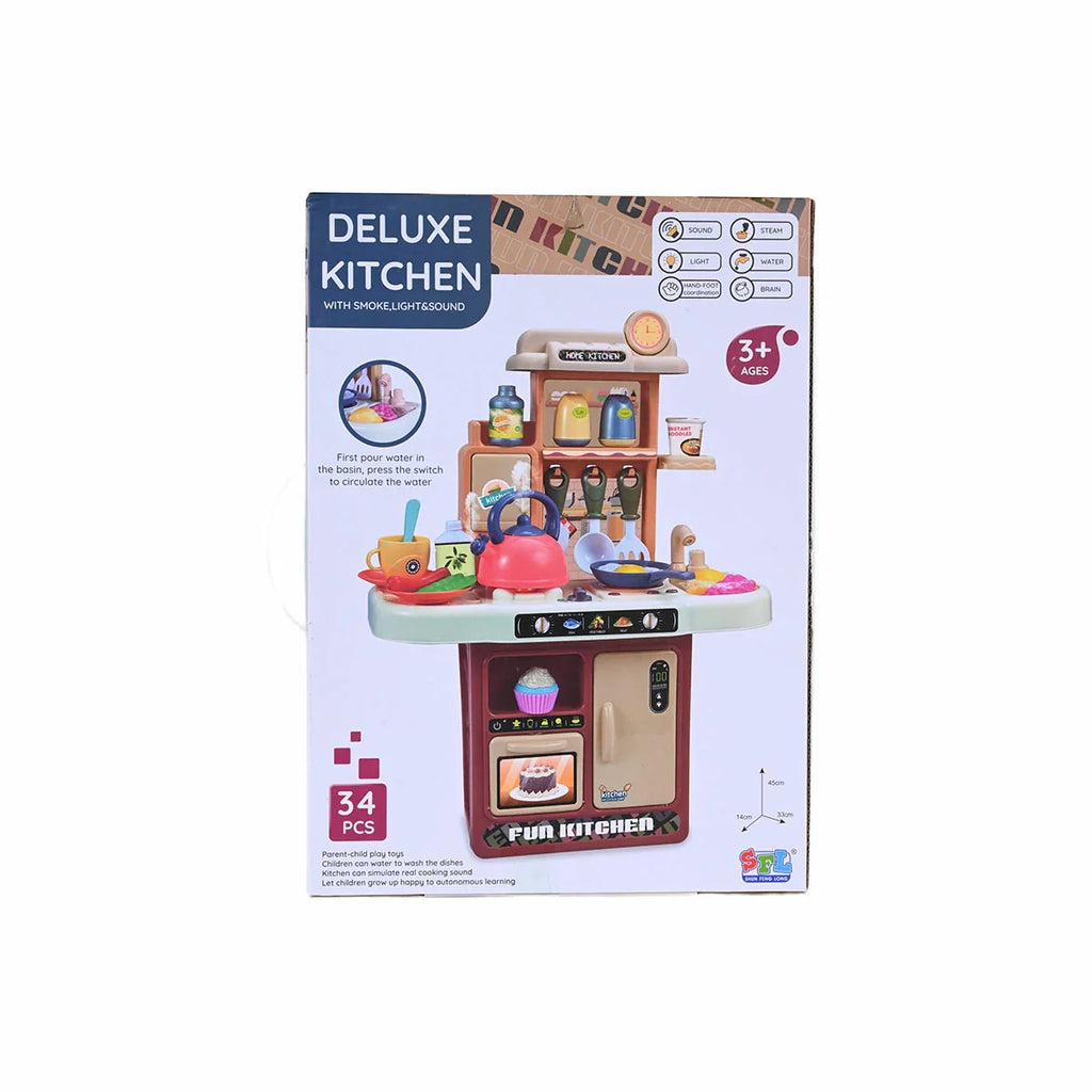 Picture of Kitchen Set with Realistic Sound, Light, and Steam Effects 34-Piece - by Raja Sahib Kids