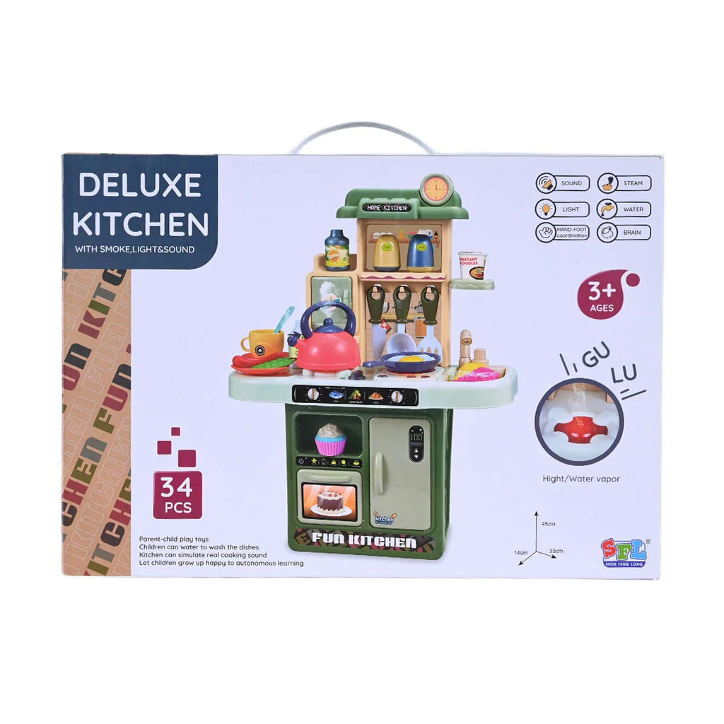 Picture of Kitchen Set with Realistic Sound, Light, and Steam Effects 34-Piece - by Raja Sahib Kids
