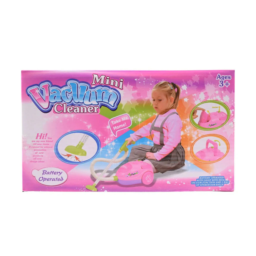 Picture of Mini Pink Battery-Operated Pretend Play Vacuum Cleaner Toy - by Raja Sahib Kids