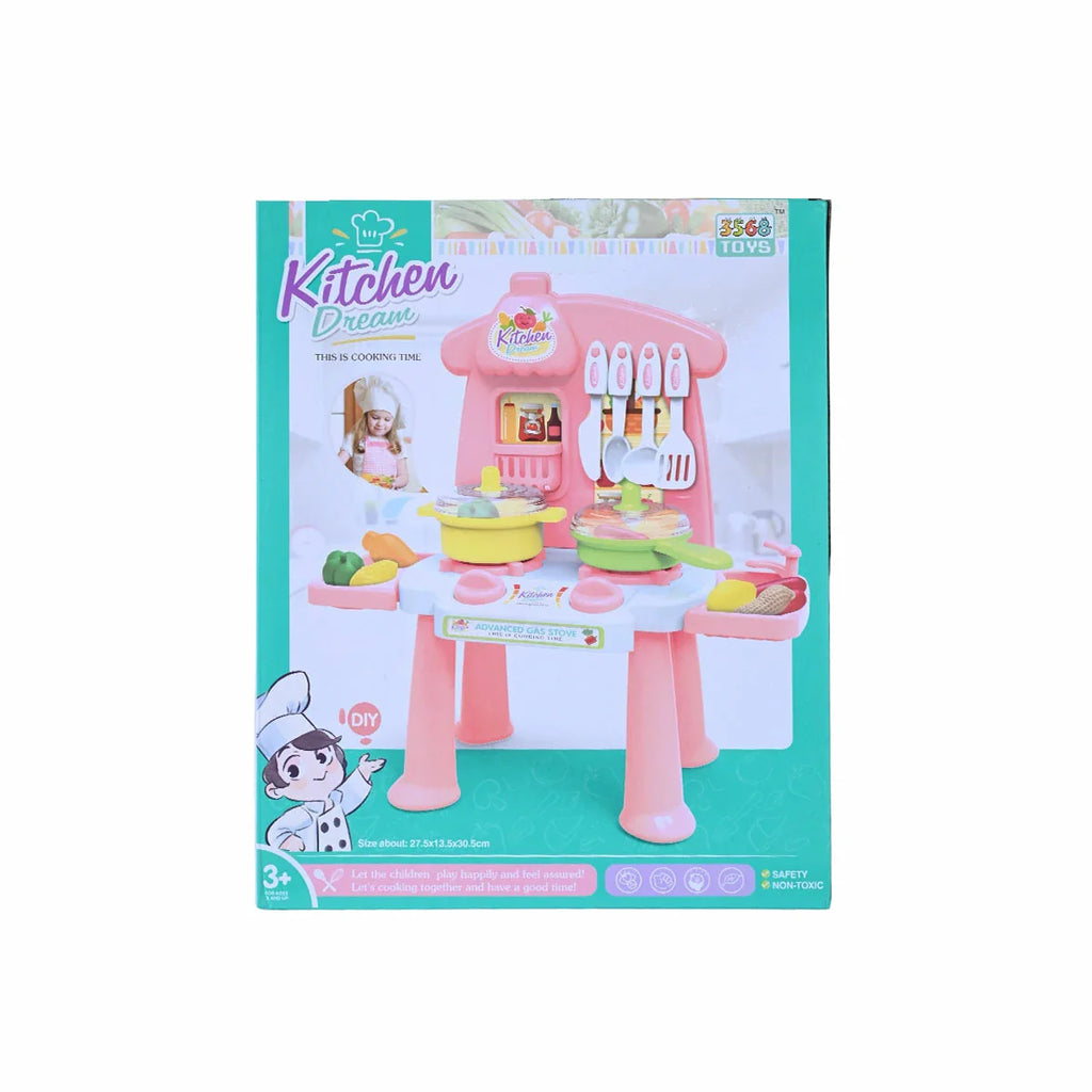 Picture of Interactive Kitchen Playset with Realistic Sounds, Lights, & Steam - by Raja Sahib Kids