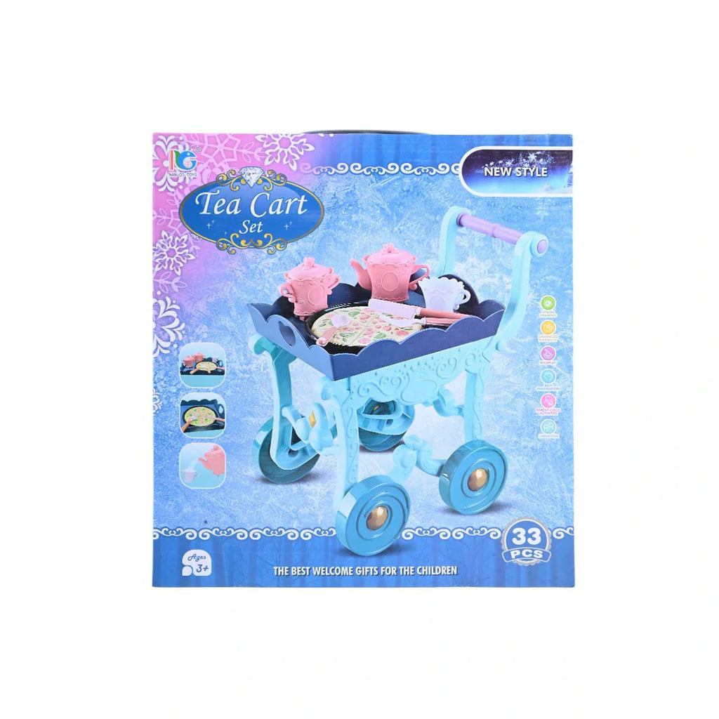 Picture of Deluxe Princess Tea Cart Play Set - 33-Piece, Battery-Operated - by Raja Sahib Kids