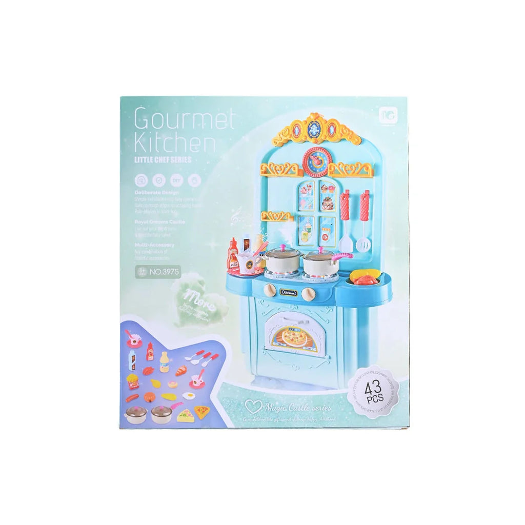 Picture of Magic Castle Series Gourmet Kitchen Playset - Little Chef 43-Piece Accessory Set - by Raja Sahib Kids