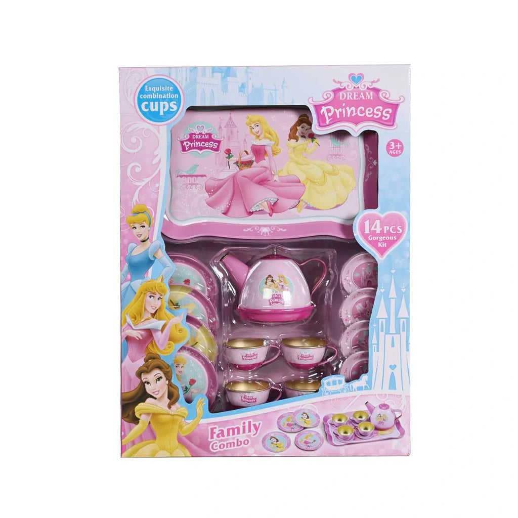 Picture of Dream Princess Tea Party Set - 14 Pcs Royal Tea Time Playset - by Raja Sahib Kids