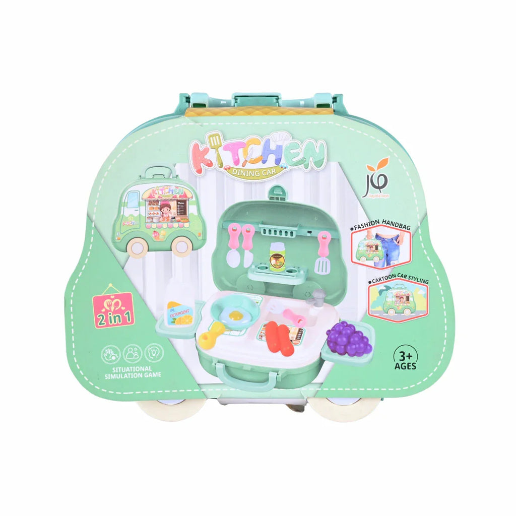 Picture of Fun Kitchen: 2-in-1 Dining Car Playset - by Raja Sahib Kids