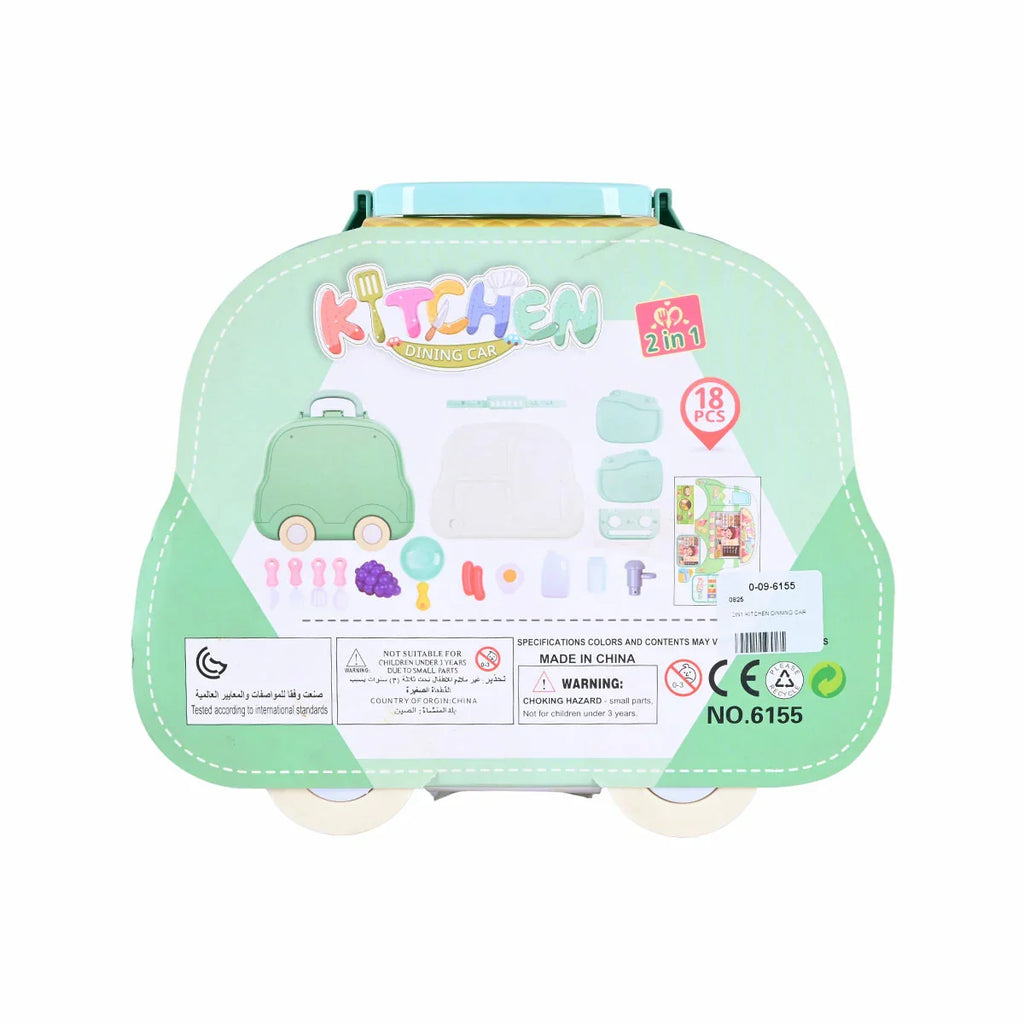 Picture of Fun Kitchen: 2-in-1 Dining Car Playset - by Raja Sahib Kids