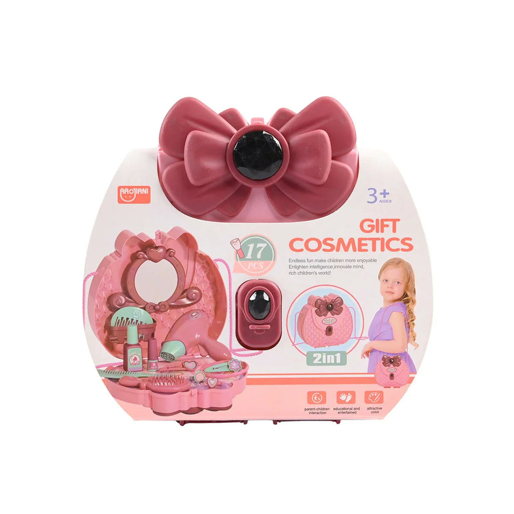 Picture of 2-in-1 Gift Cosmetics & Vanity Set - Seashell Portable Pretend Play Kit - by Raja Sahib Kids