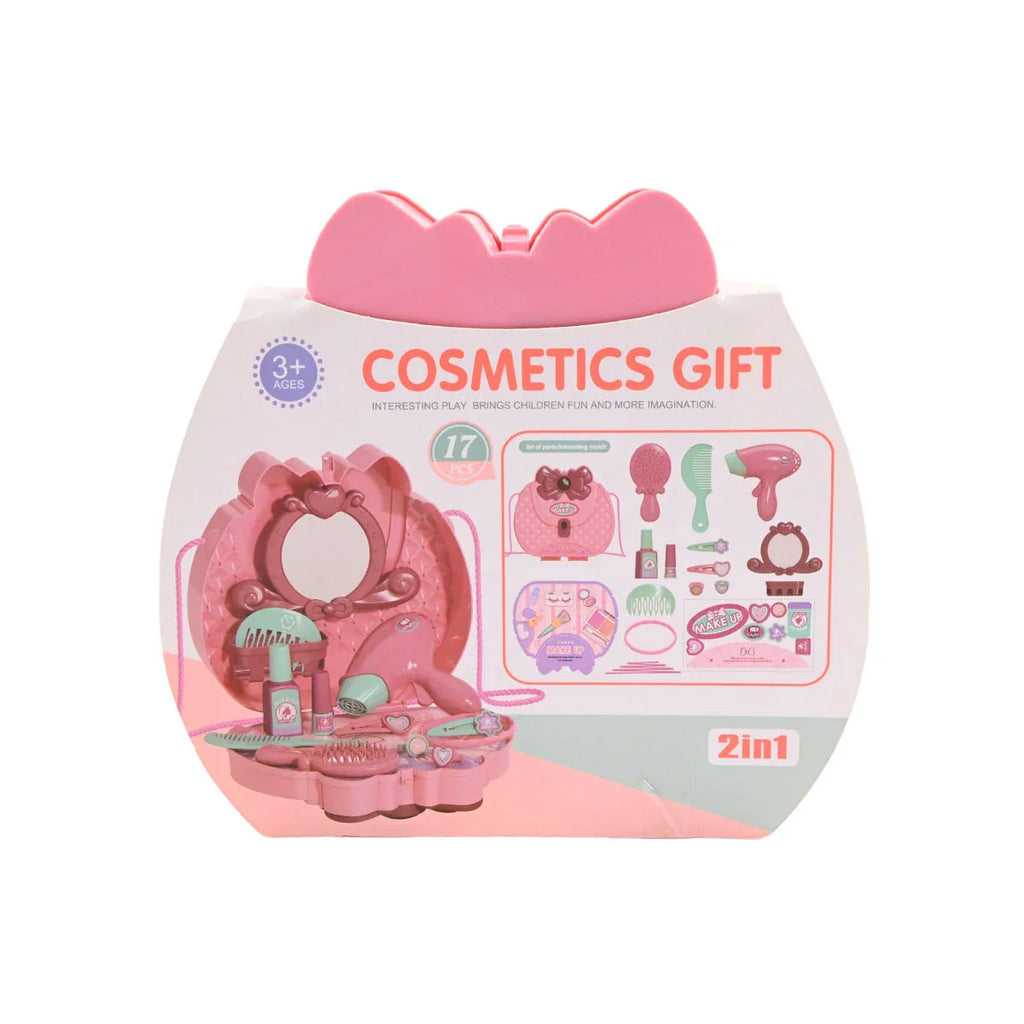 Picture of 2-in-1 Gift Cosmetics & Vanity Set - Seashell Portable Pretend Play Kit - by Raja Sahib Kids
