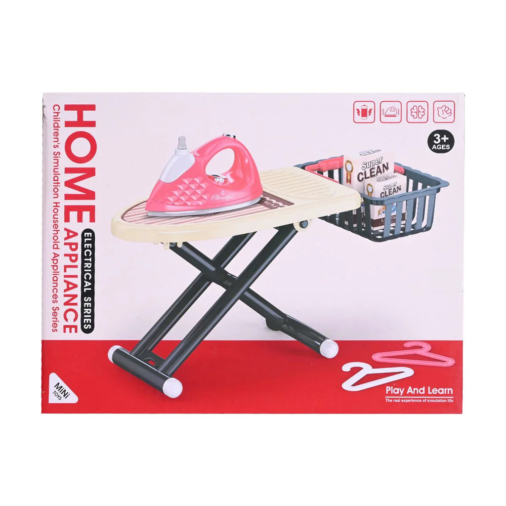 Picture of Kids' Simulation Ironing Play Set | Mini Toy Iron, Board, and Accessories | Home Electrical Appliance Series | Ages 3+ - by Raja Sahib Kids